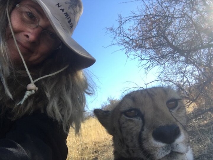 Kate Lyons taking a selfie with Kiki